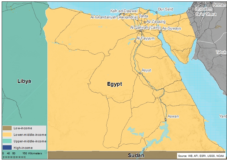 Egypt ISS African Futures   Egypt Political Map 