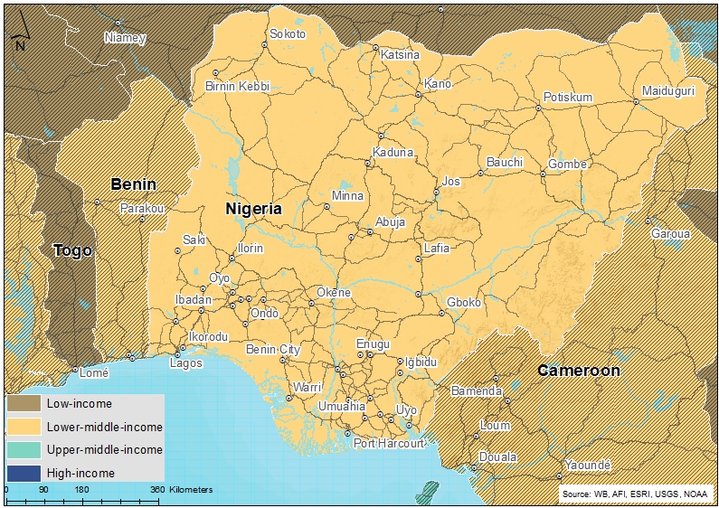 Chart 1: Political map for Nigeria