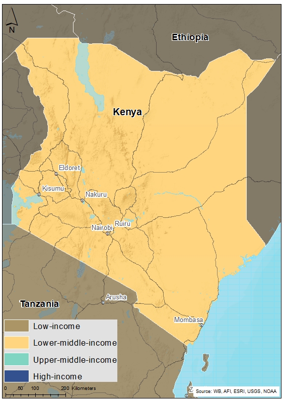 Chart 1: Political map of Kenya