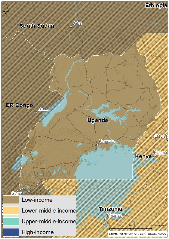 Chart 1: Political map of Uganda