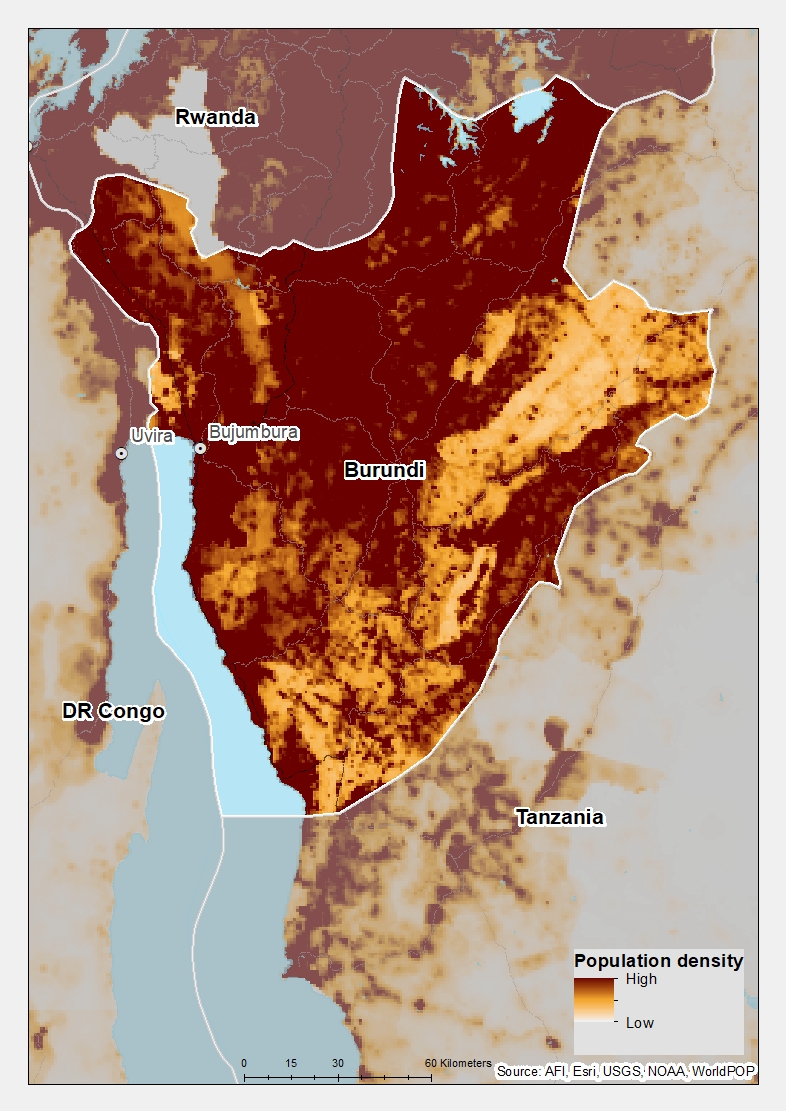 Burundi ISS African Futures Burundi Pop Map1
